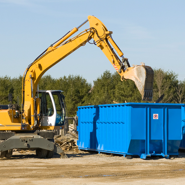 are there any restrictions on where a residential dumpster can be placed in Hudson